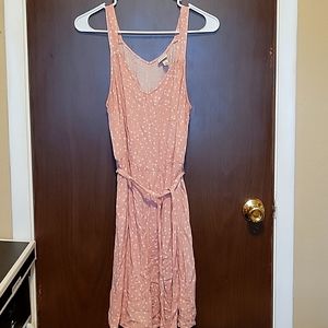 a new day pink and white polka dot dress